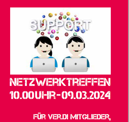 5. Netzwerktreffen ver.di Mitglieder in der Callcenterbranche in NRW – 09.03.2024 in Dortmund